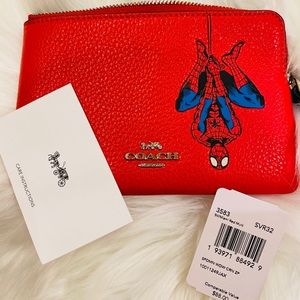 NWT Coach Marvel Spider-Man wristlet wallet